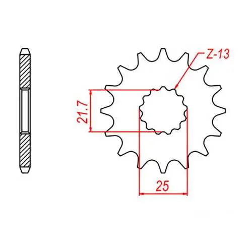 Mtx 14T Front Sprocket – Optimized For Suzuki Motorcycles (Model #10-168-14) 1