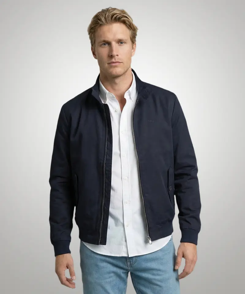 Navy Classic Bomber Jacket 1