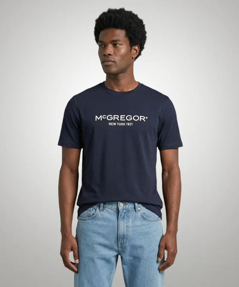 Navy Essential Logo T-Shirt 1