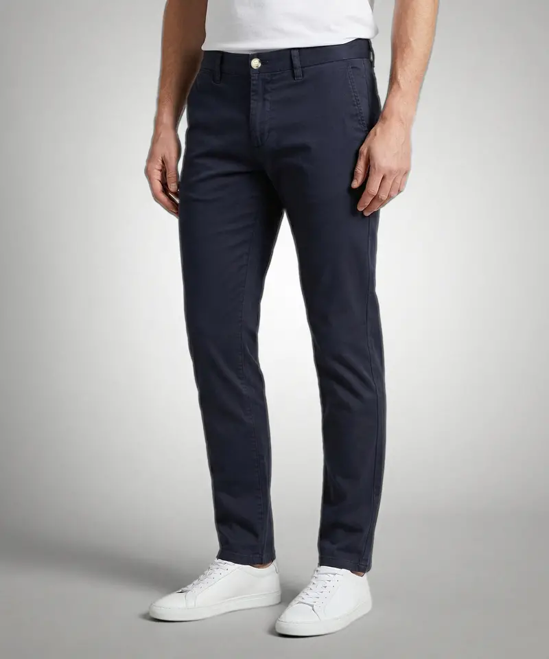 Navy Garment-Dyed Modern-Fit Chino Pants 1