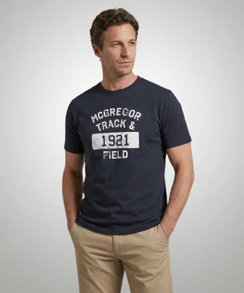 Navy Graphic Print T-Shirt 1