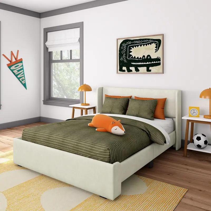 Nicholas Upholstered Queen-Sized Bed Frame 2