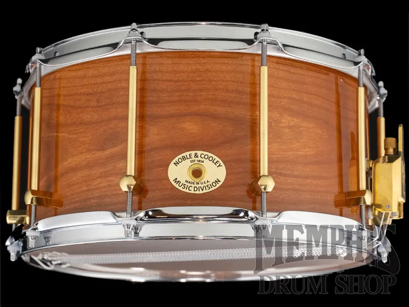 Noble & Cooley 14X7-Inch Solid Cherry Snare – Natural Gloss Finish 1