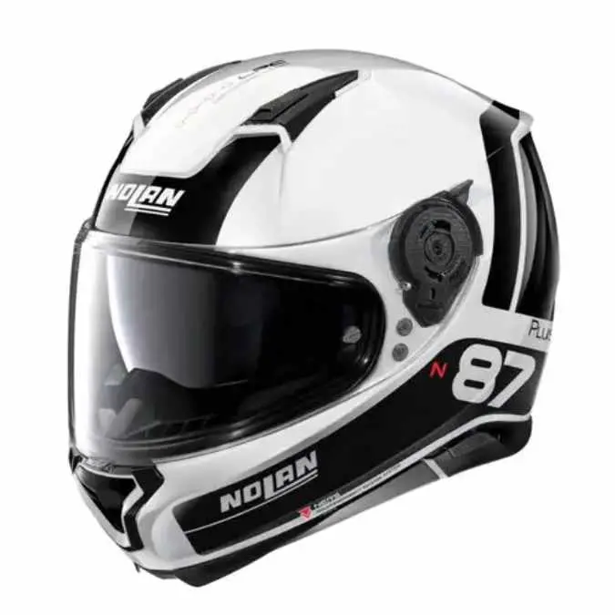 Nolan N-87 Plus Modular Motorcycle Helmet – Matte White Finish 1