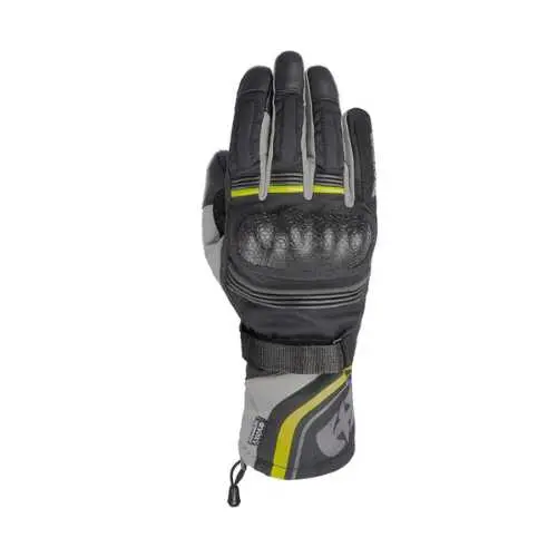 Oxford Montreal Gloves – Black/Grey/Fluorescent Design 1