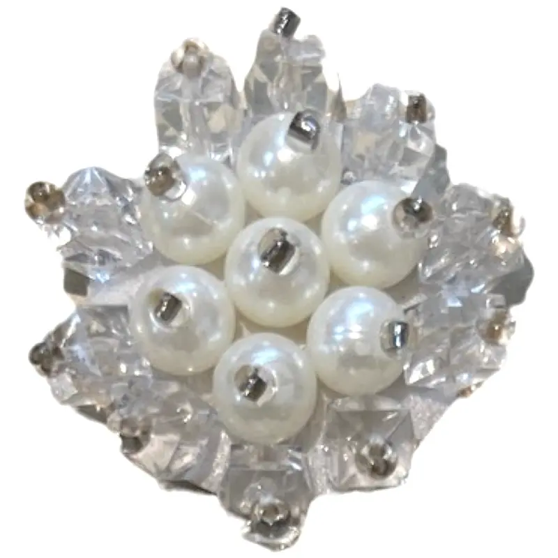 Pearl-And-Rhinestone Rosette Sew-On Fashion Accent 1