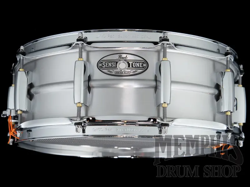 Pearl Sensitone Heritage 14" X 5" Aluminum Snare Drum – Vintage Alloy Design 1