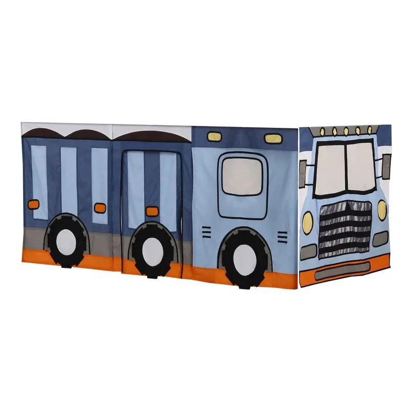 Playful Dump Truck-Themed Window Curtain 1