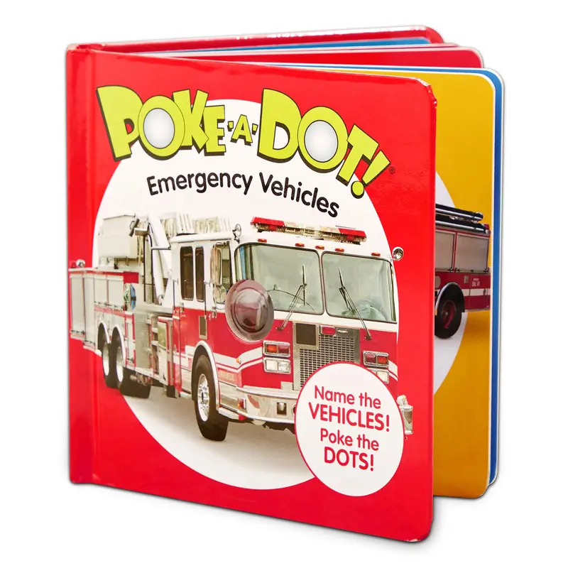 Poke-A-Dot Emergency Vehicles Board Book With Sound Effects 1