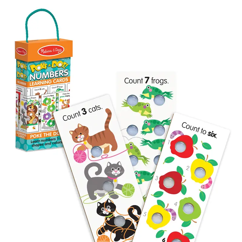 Poke-A-Dot Jumbo Number Flash Cards For Counting Practice 1