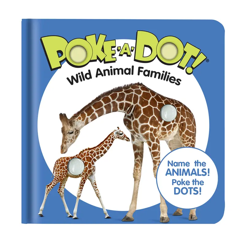 Poke-A-Dot Wild Animal Families Board Book For Early Learning 1