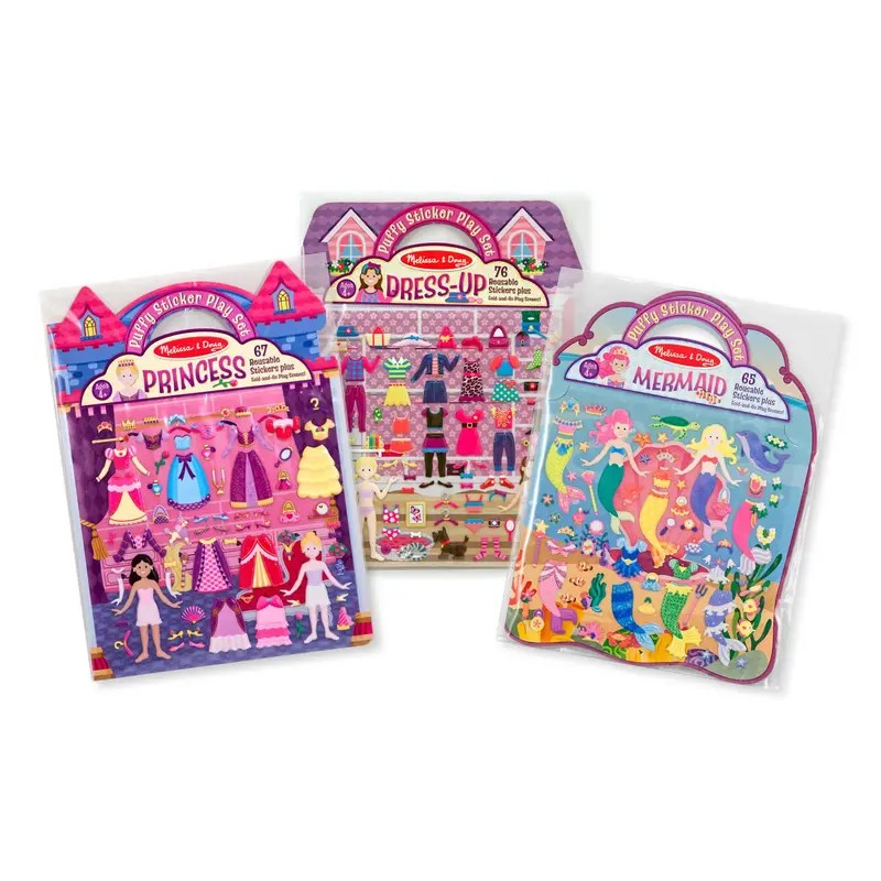 Puffy Sticker Collection – Dress-Up, Princess & Mermaid Themes 1