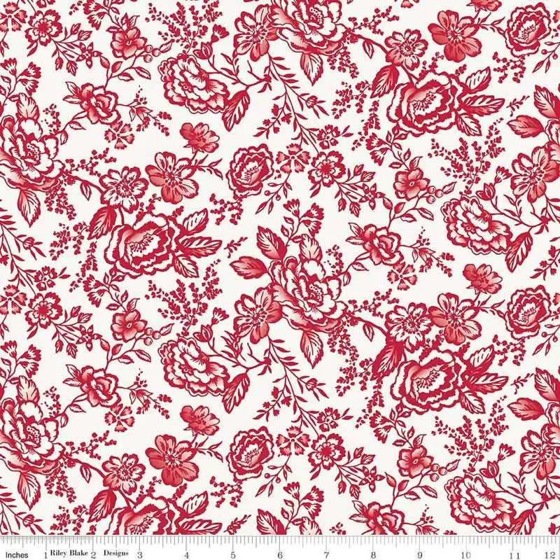 Red Delicious Apple Tart Fabric – Cloud-Textured Design 1