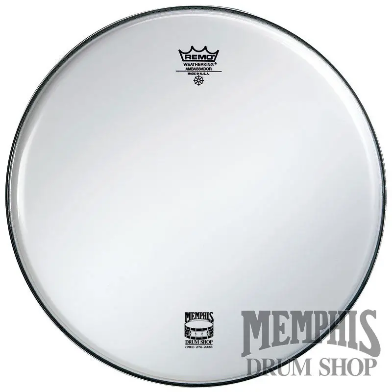 Remo 16" Smooth White Ambassador Bass Drum Head 1