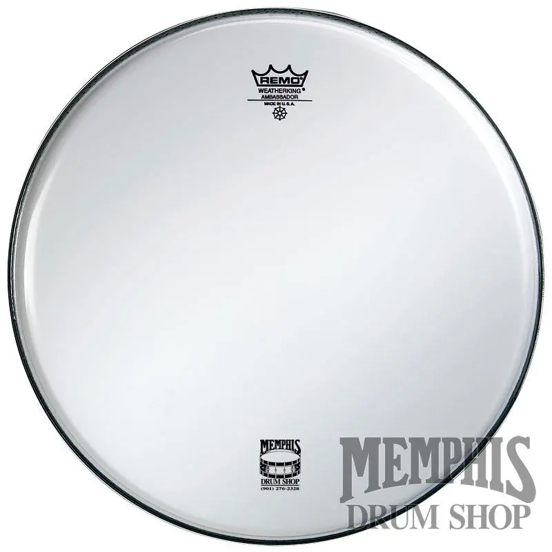 Remo 18" Smooth White Ambassador Bass Drum Head 1