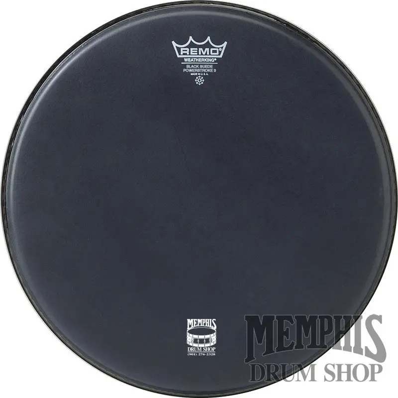 Remo Black Suede Powerstroke P3 22" Bass Drum Head 1