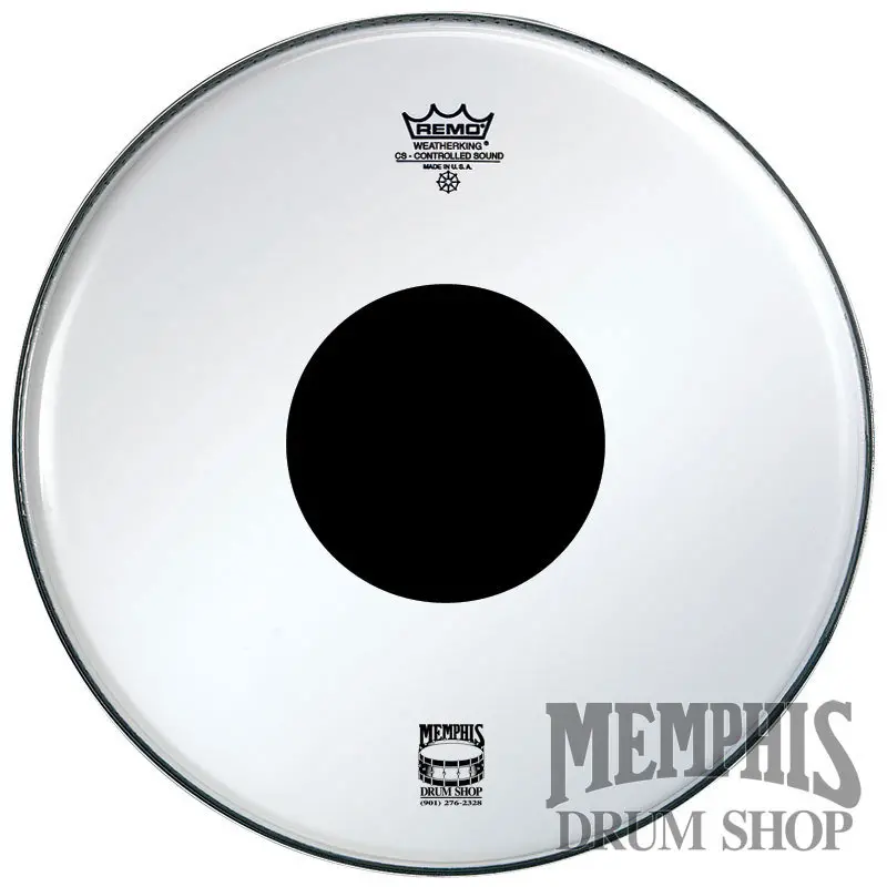 Remo Clear Controlled Sound Tom Drumhead – 18-Inch With Black Dot (Top) 1