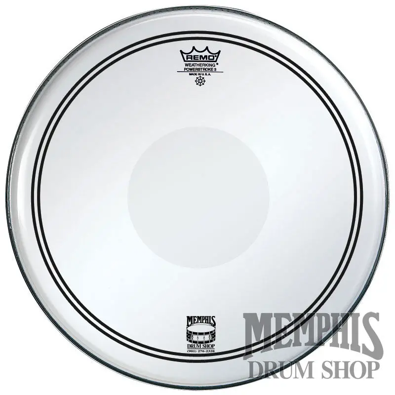 Remo Clear Powerstroke P3 14" Drum Head With Center Dot 1