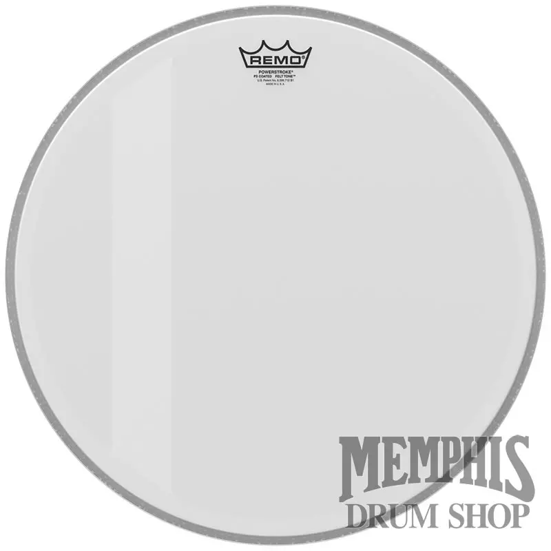Remo Coated Powerstroke P3 Felt Tone 18" Bass Drum Head 1
