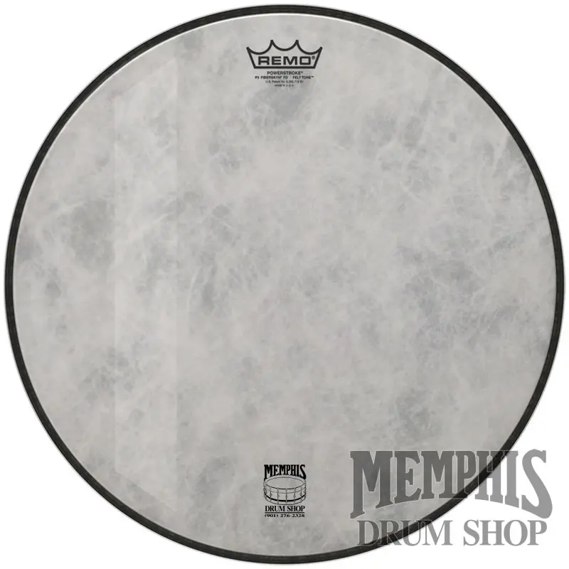 Remo Fiberskyn Diplomat Powerstroke P3 22" Felt-Tone Bass Drum Head 1