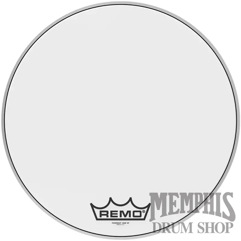 Remo Powermax Ultra White 22" Crimplock Marching Bass Drum Head 1