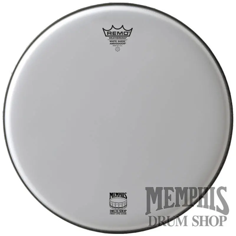Remo White Suede Ambassador 16" Drumhead – Warm, Focused Sound With Subtle Texture 1