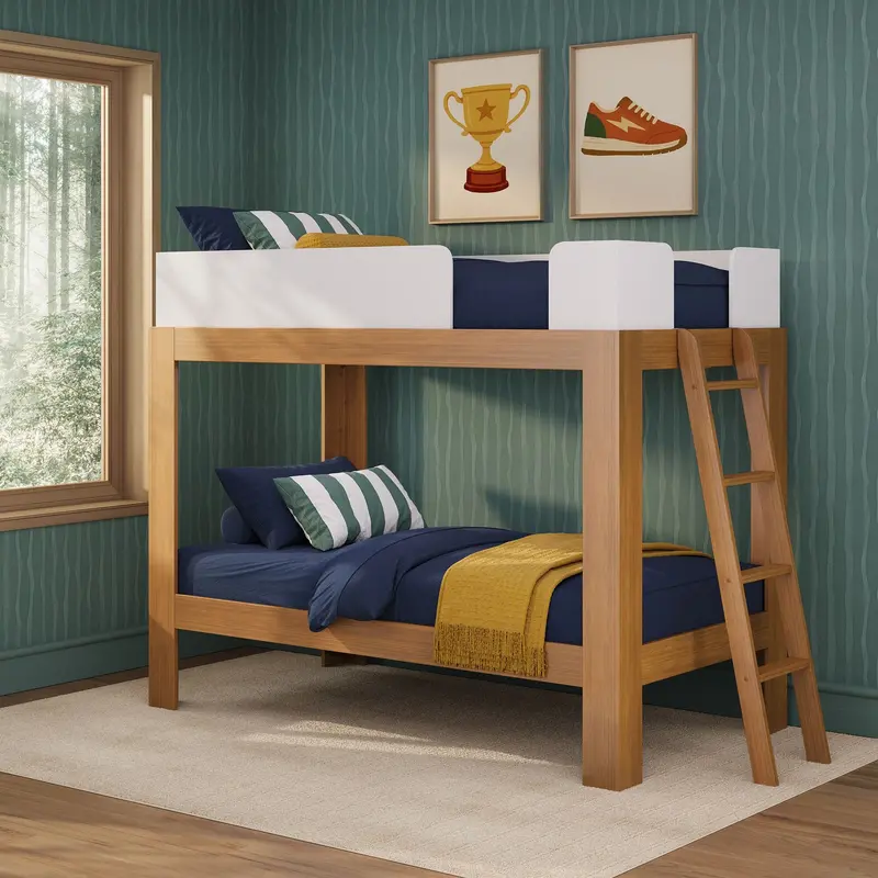 Retro-Inspired Twin-Over-Twin Bunk Bed 1