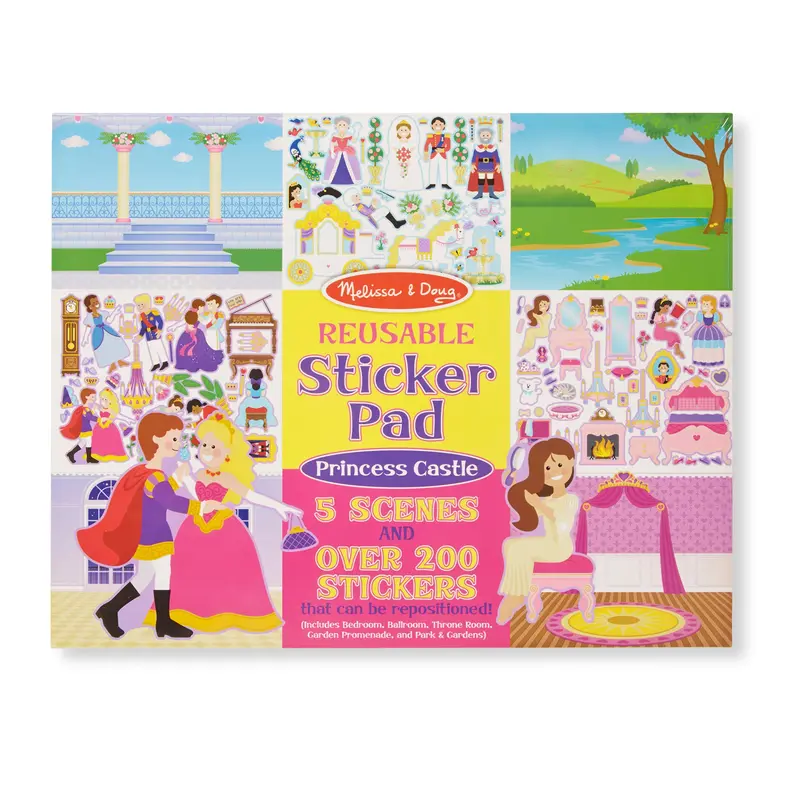 Reusable Princess Castle Sticker Pad For Imaginative Play 1