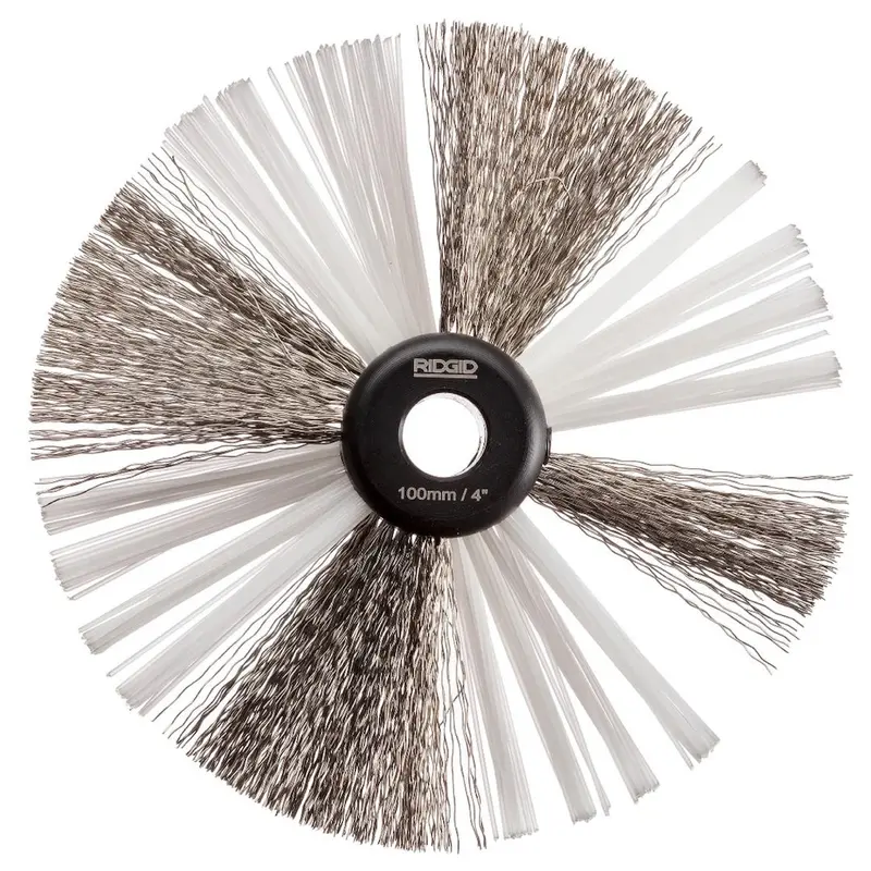 Ridgid 4-Inch Nylon-And-Steel Drain Cleaning Brush For 3/8-Inch Cables 1