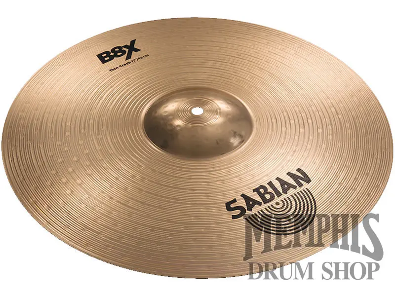 Sabian 17-Inch B8X Thin Crash Cymbal – Bright And Responsive 1