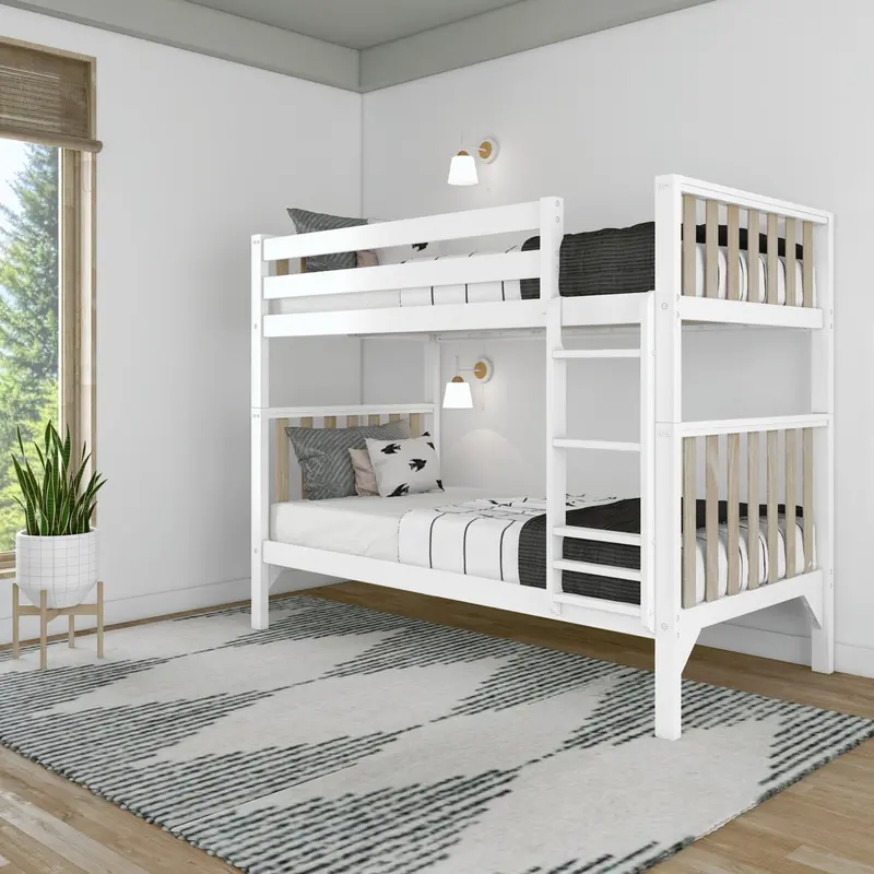 Scandinavian Twin-Over-Twin Bunk Bed Frame 1