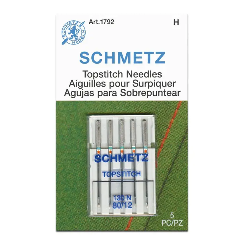Schmetz Size 80/12 Topstitching Needles – Pack Of 5 1