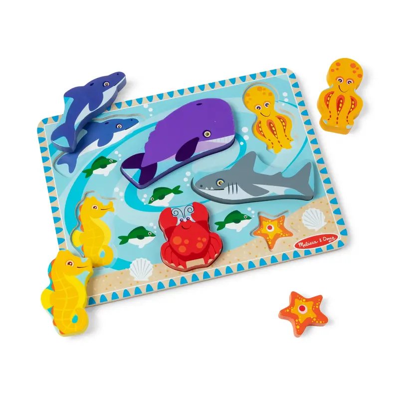 Sea Creatures Chunky Puzzle – 7-Piece Toddler Puzzle 1