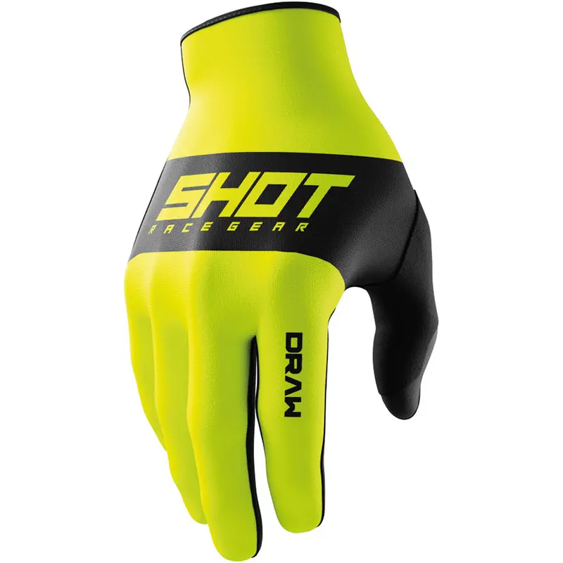 Shot Race Gear Draw Sky Kids Gloves – Neon Yellow 1