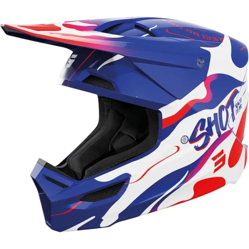 Shot Youth Furious Helmet – Blue & Red Design 1
