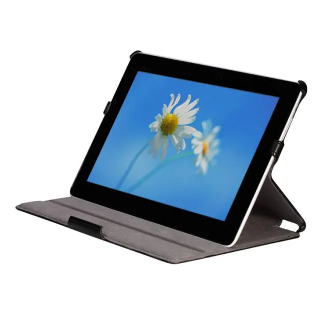 Slim Black Leather Folding Folio Case For Asus Memo Pad Fhd 10 (Me302C) 1