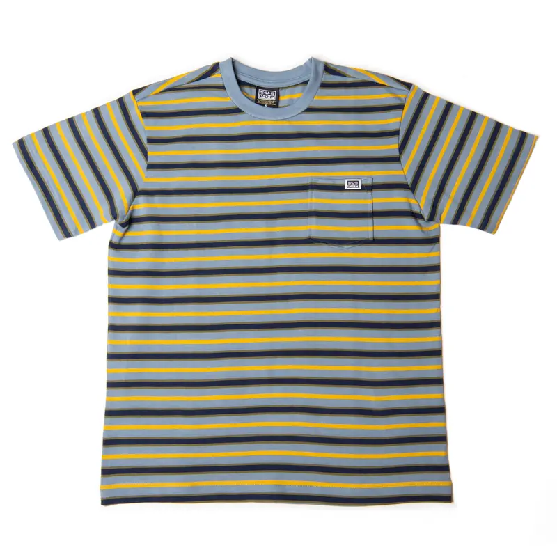Snohomish Blue Pocket T-Shirt With Yellow Stripe 1