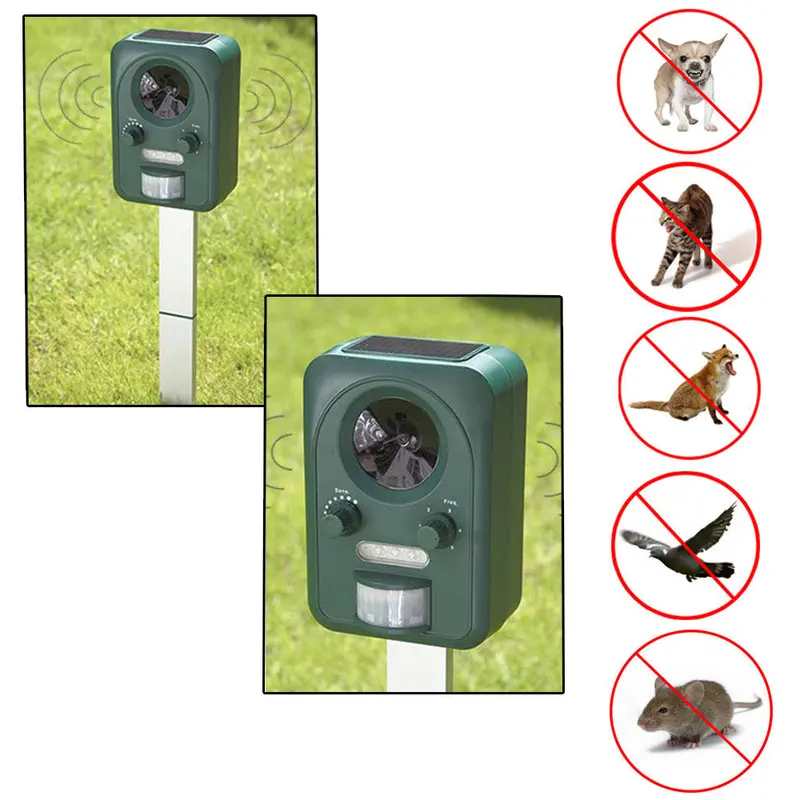 Solar-Powered Ultrasonic Pest Repeller – Outdoor Yard Deterrent For Dogs, Cats, Birds, Rodents, And Foxes 1