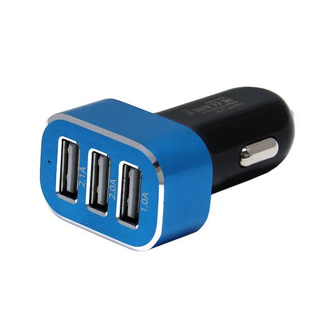Sonic Speed Mini Tri-Usb Car Charger For Smartphones, Tablets, And Usb-Powered Devices 1