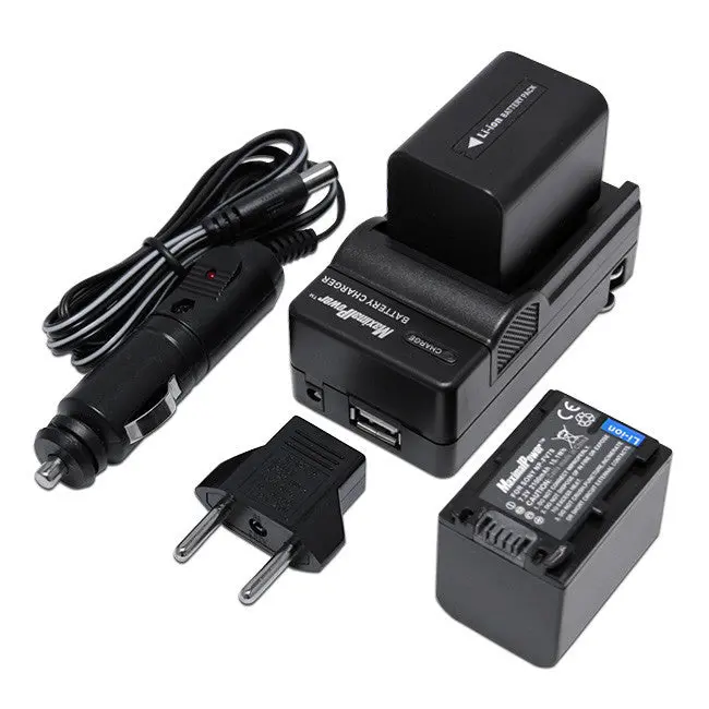 Sony Np-Fv70 Dual-Battery Pack With Integrated Charging Station 1