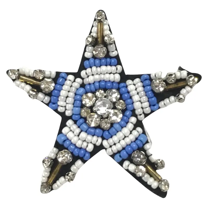 Star-Shaped Beaded Sew-On Fashion Patch 1