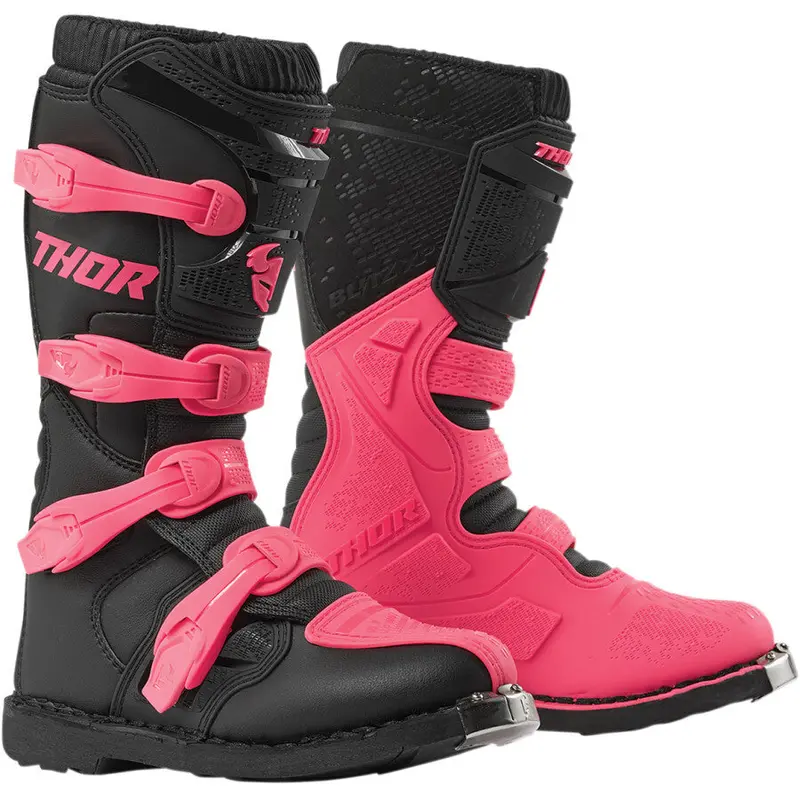 Thor Blitz Xp Women’S Atv Boots – Black And Pink Accent 1