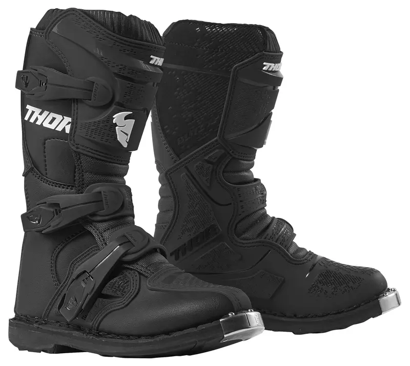 Thor Blitz Xp Youth Motocross Boots – Solid Black 1