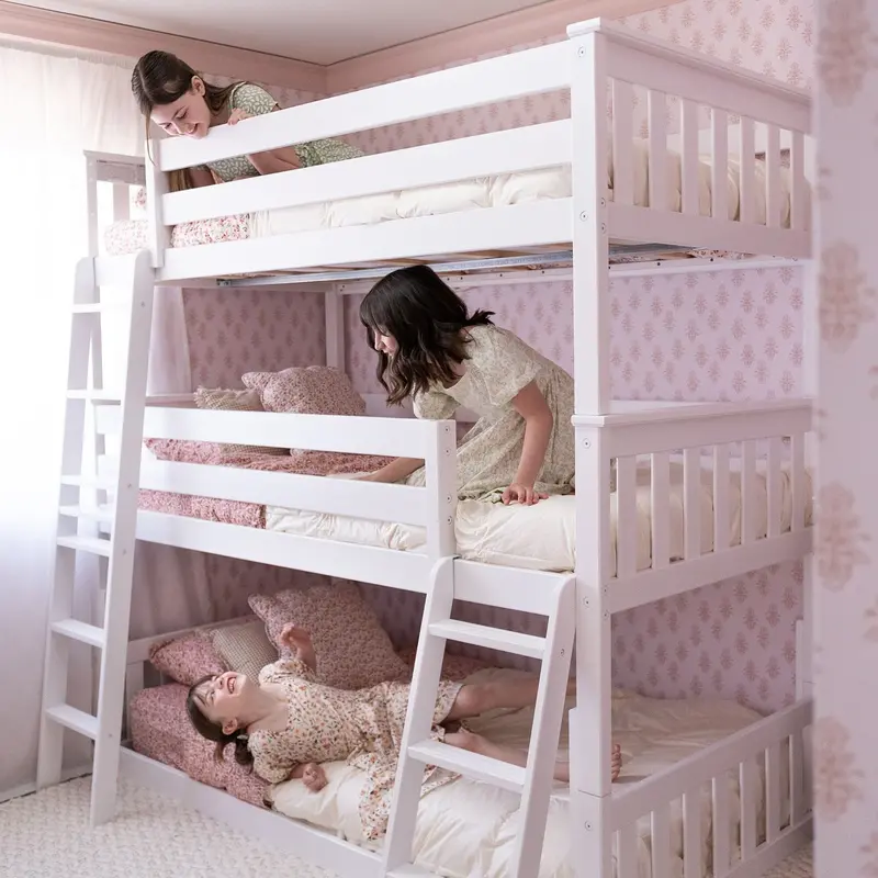 Three-Tier Twin Triple Bunk Bed For Shared Rooms 1