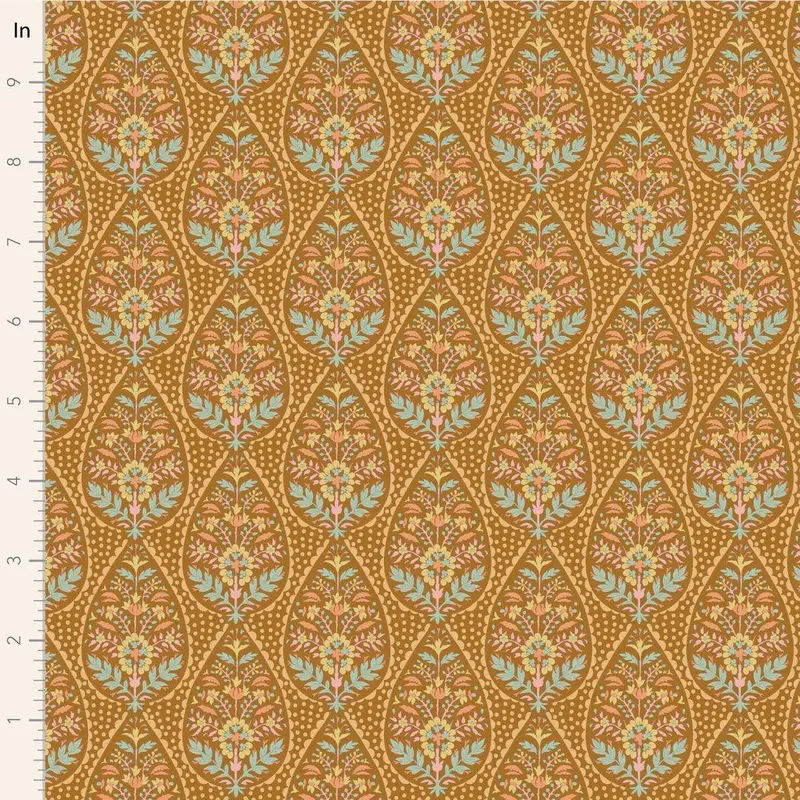 Tilda Sanctuary Adina Fabric In Ochre 1