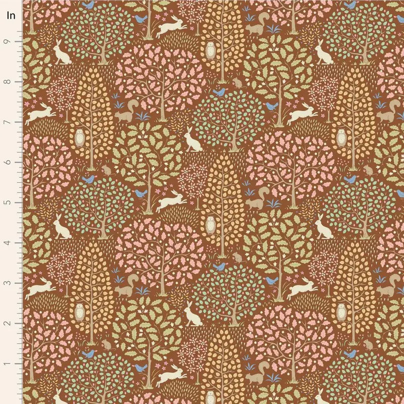 Tilda Sanctuary Solid Caramel Fabric 1