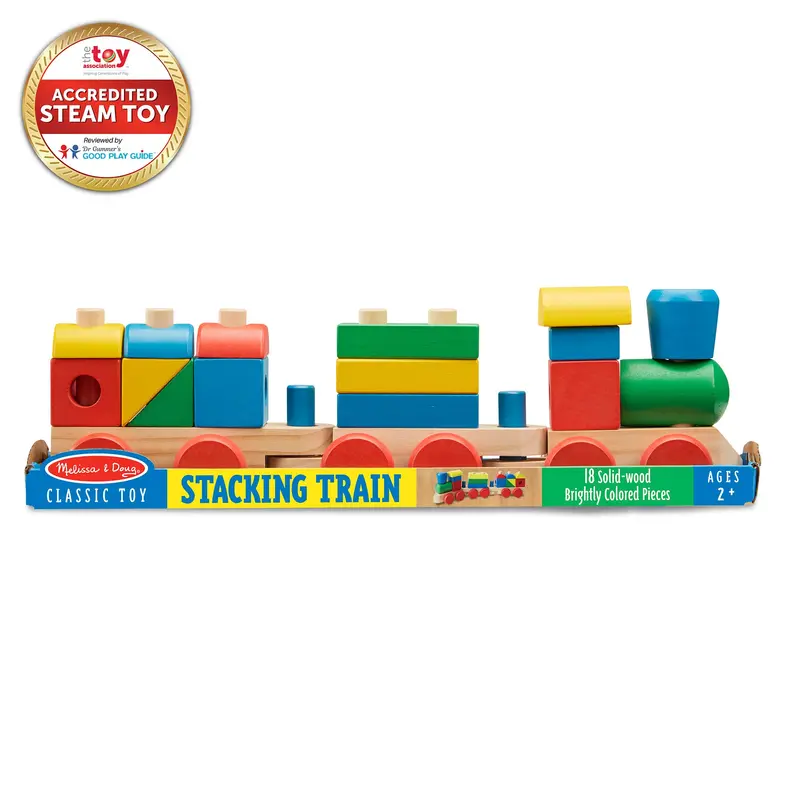 Toddler Stacking Train With Interlocking Cars 1