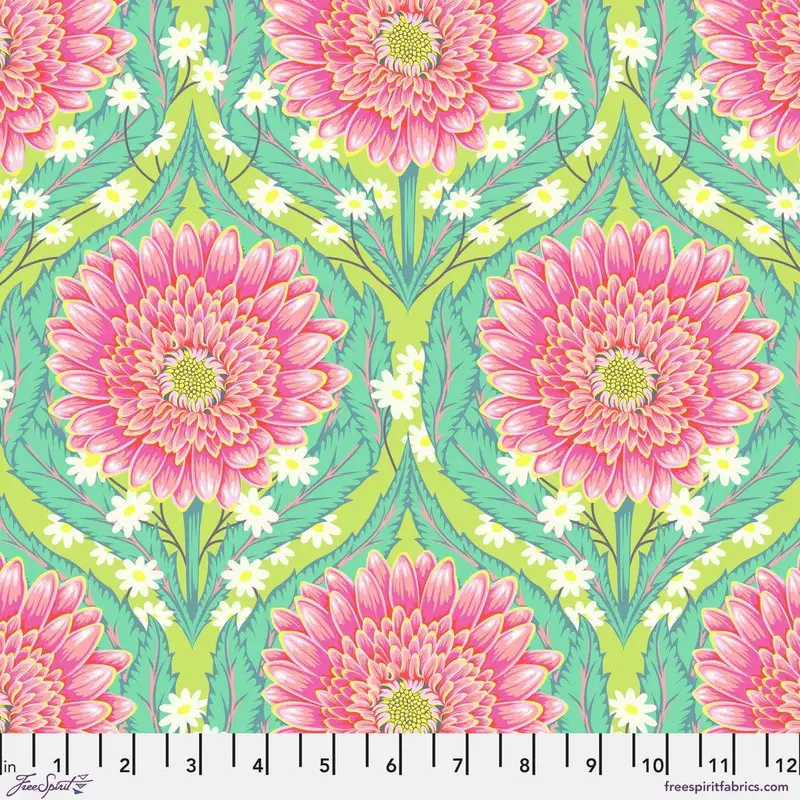 Tula Pink Untamed Fabric – Daisy And Confused Design In Moonbeam 1