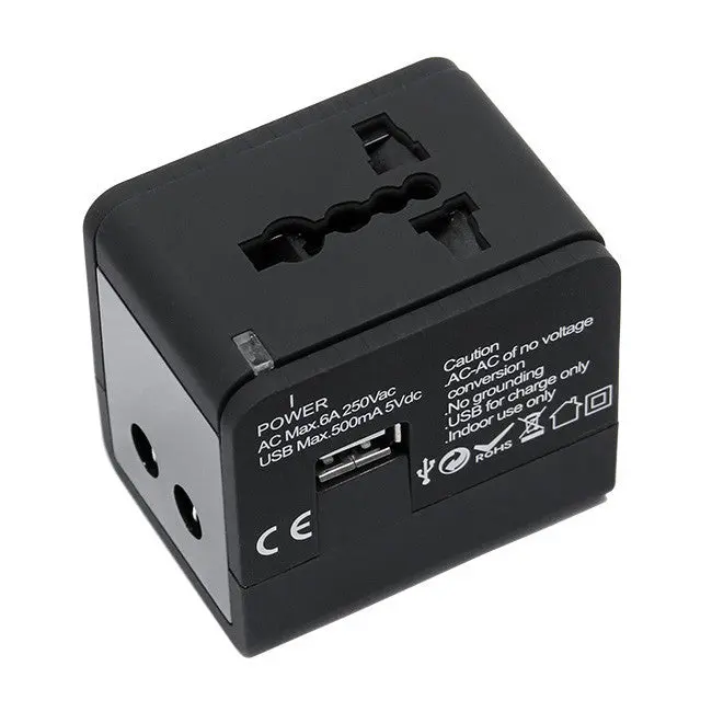 Universal Travel Plug Adapter For 150+ Countries (Uk, Us, Au, Eu) With Usb Charging Port 1