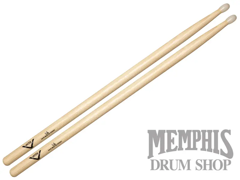 Vater 1A Nylon Tip Drumsticks – American Hickory, Ultra-Light With Enhanced Cymbal Projection 1